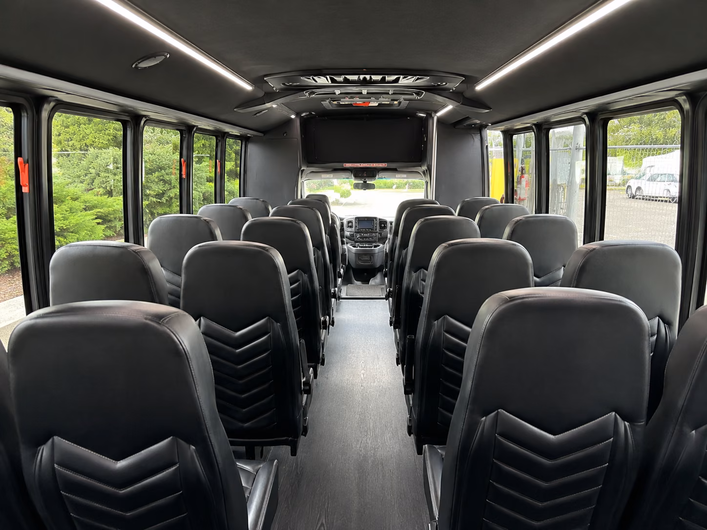 flower mound 15 passenger minibus interior