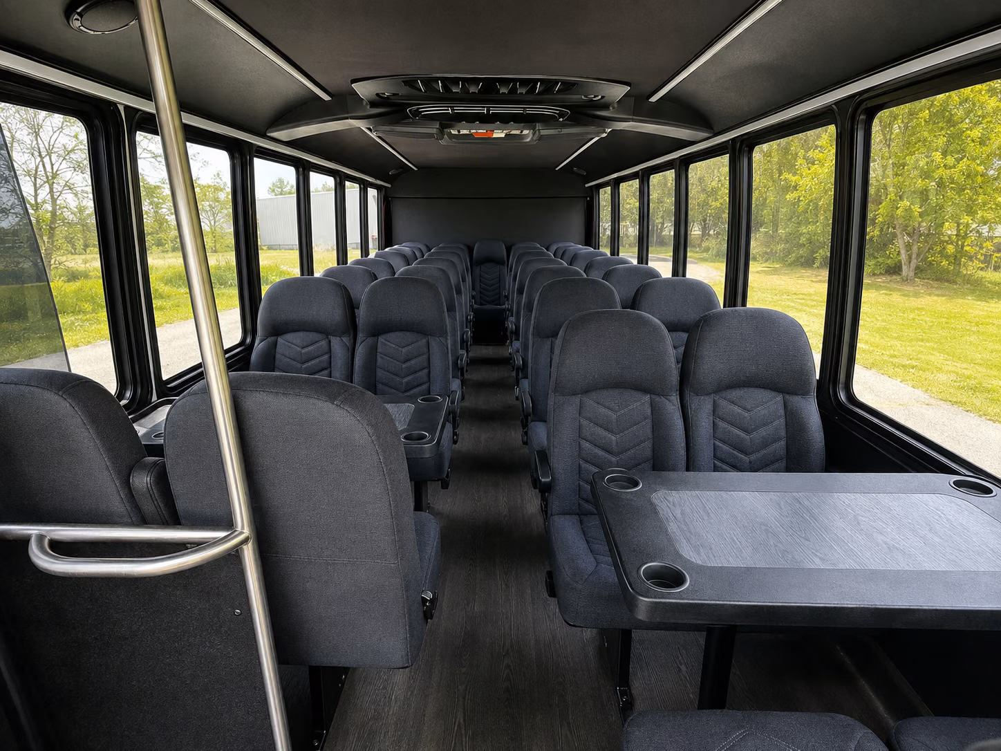 flower mound 18 passenger minibus interior
