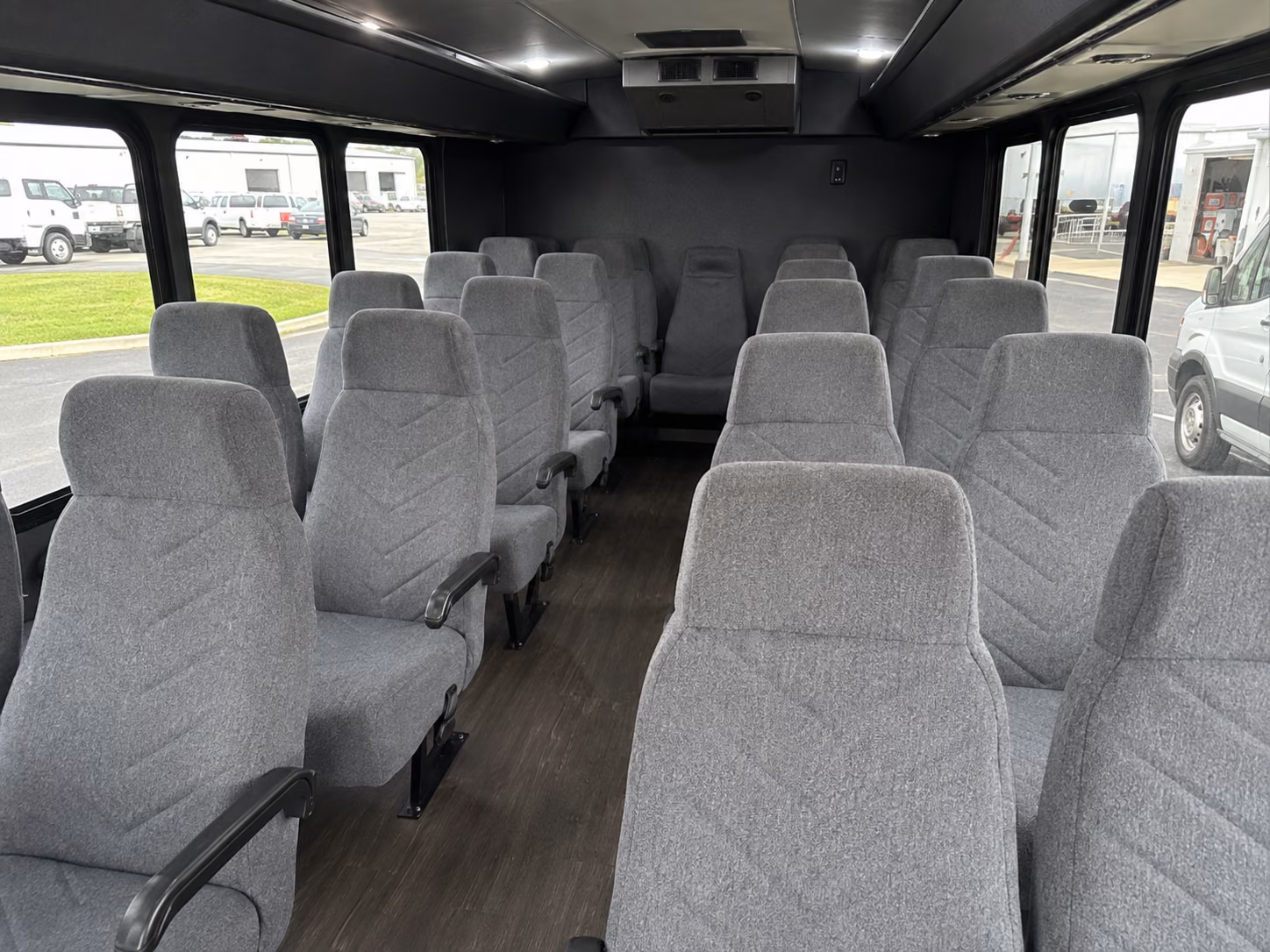 flower mound 20 passenger minibus inside