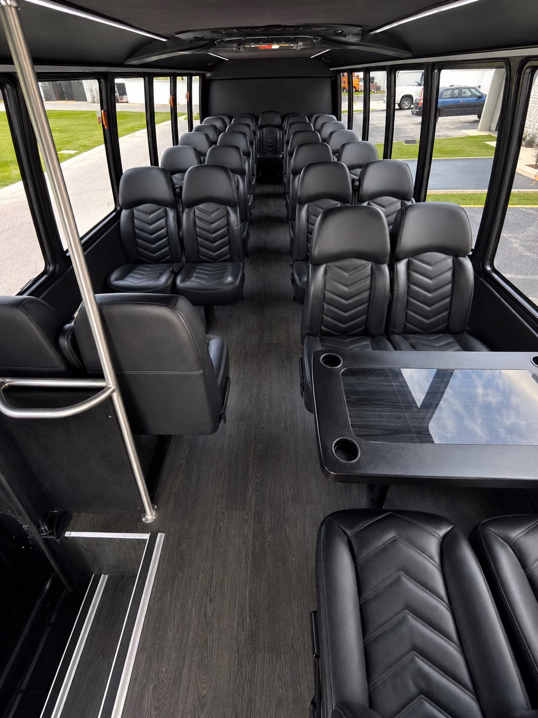 flower mound 20 passenger minibus interior