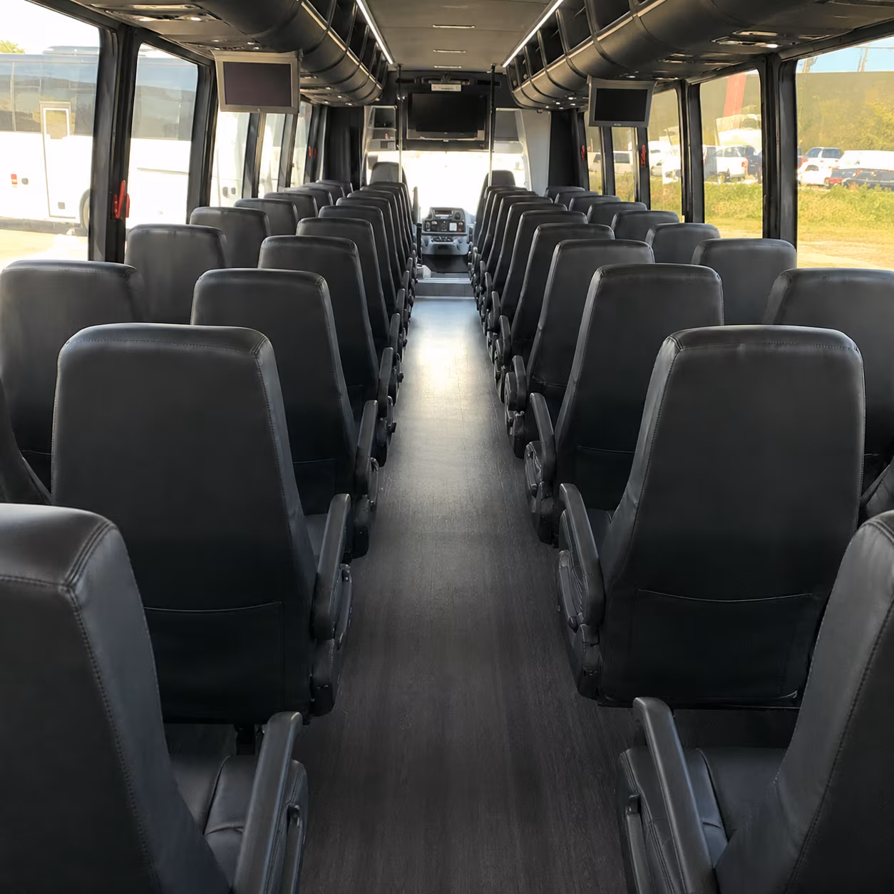flower mound 28 passenger minibus interior