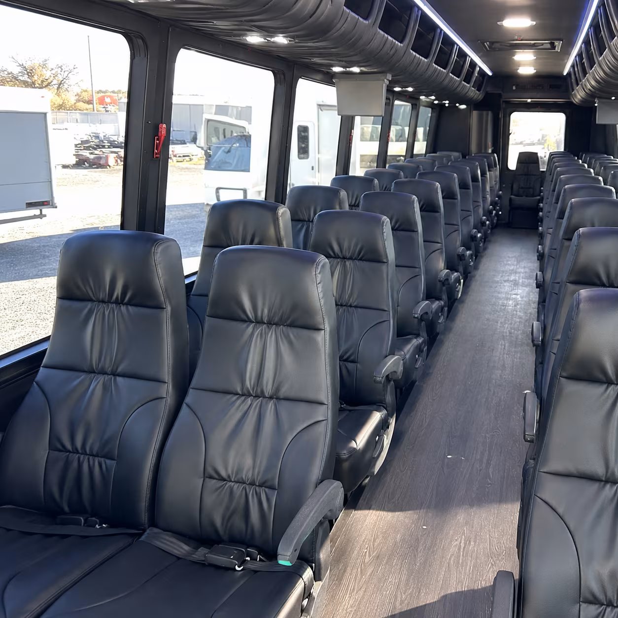 flower mound 30 passenger minibus interior