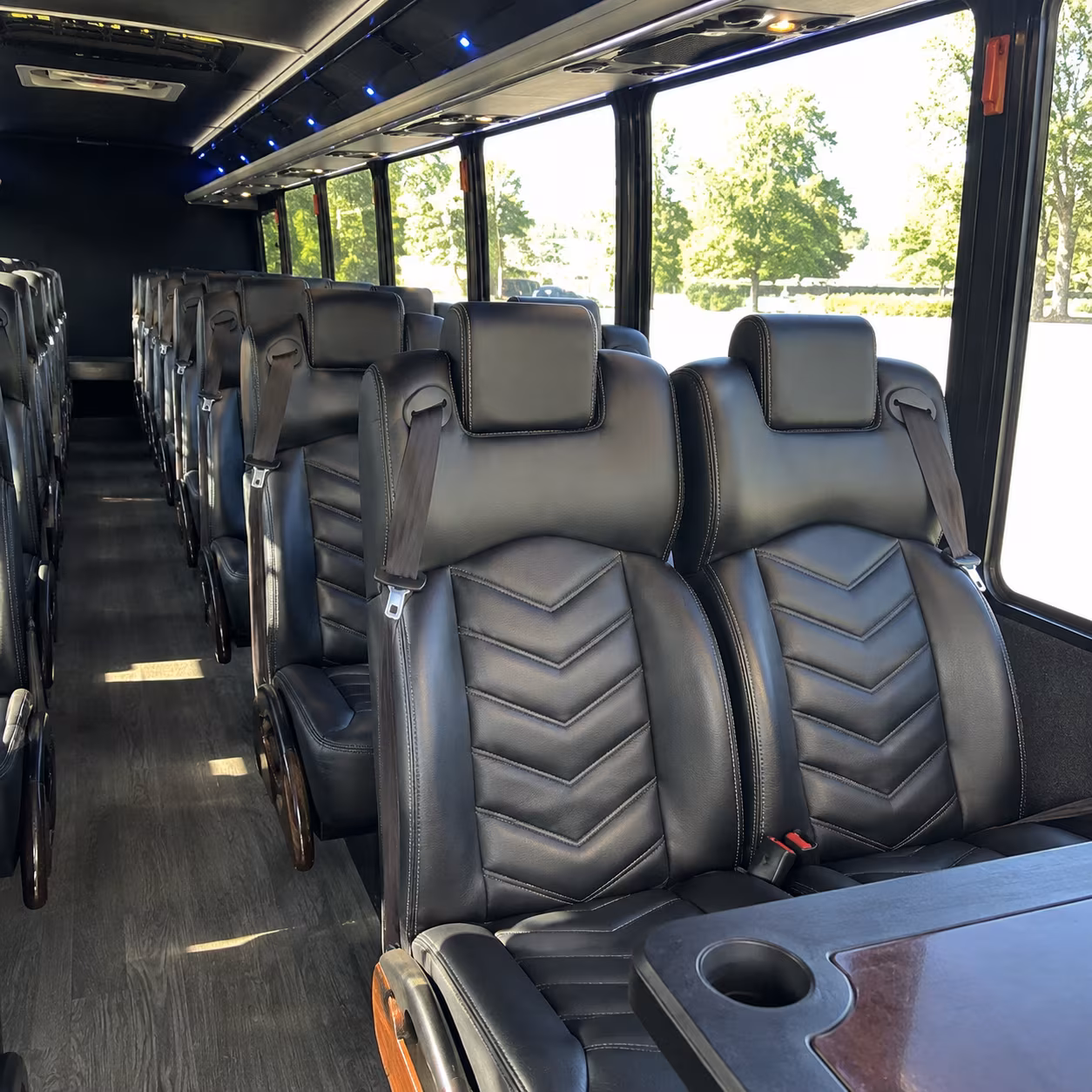 flower mound 35 passenger minibus interior