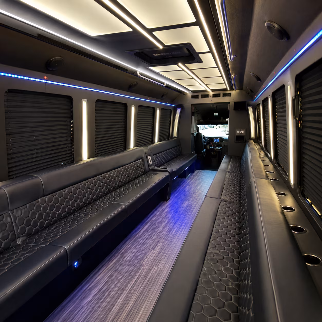 flower mound party bus rentals inside