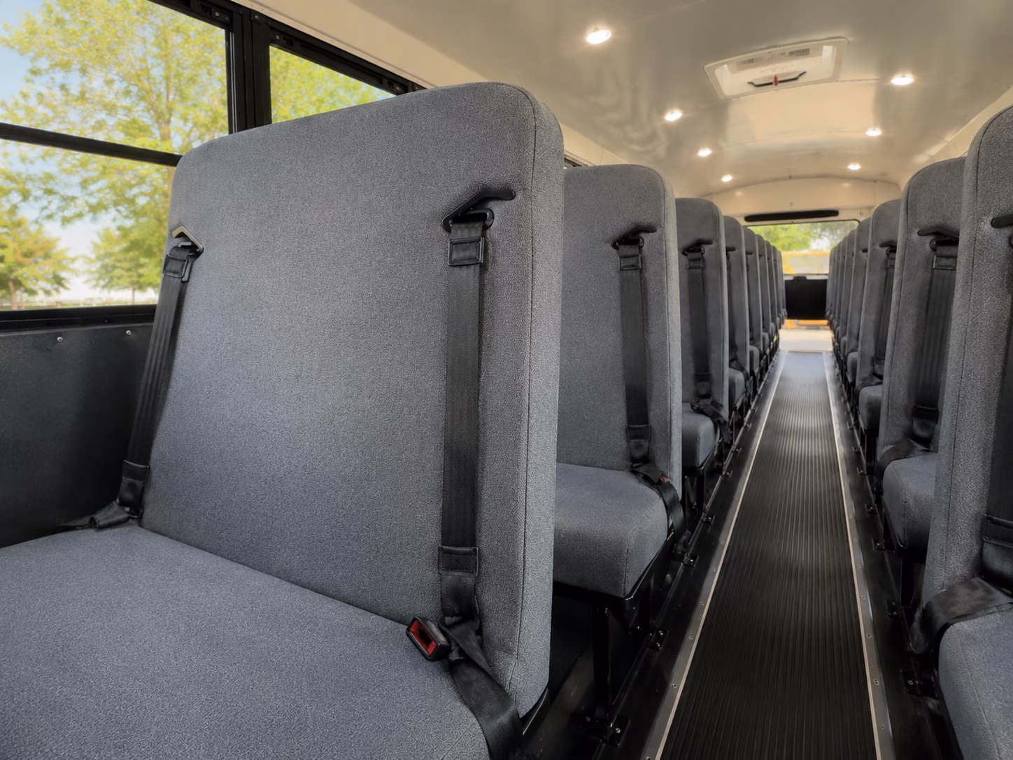 flower mound school bus inside