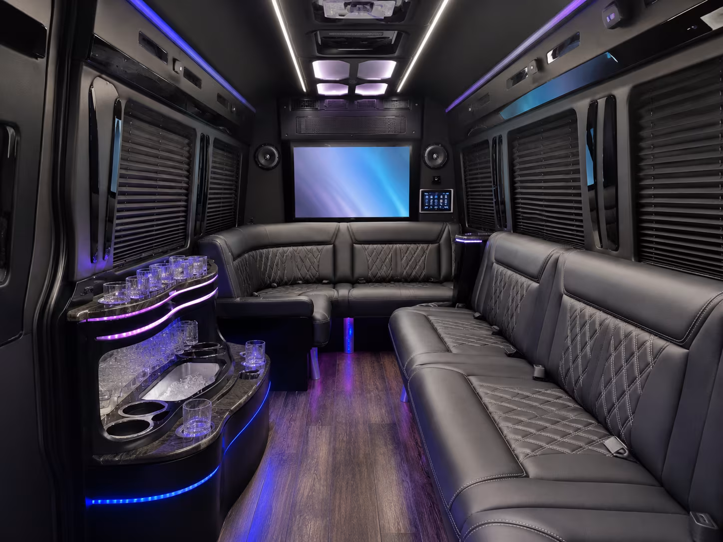 flower mound sprinter limousine inside