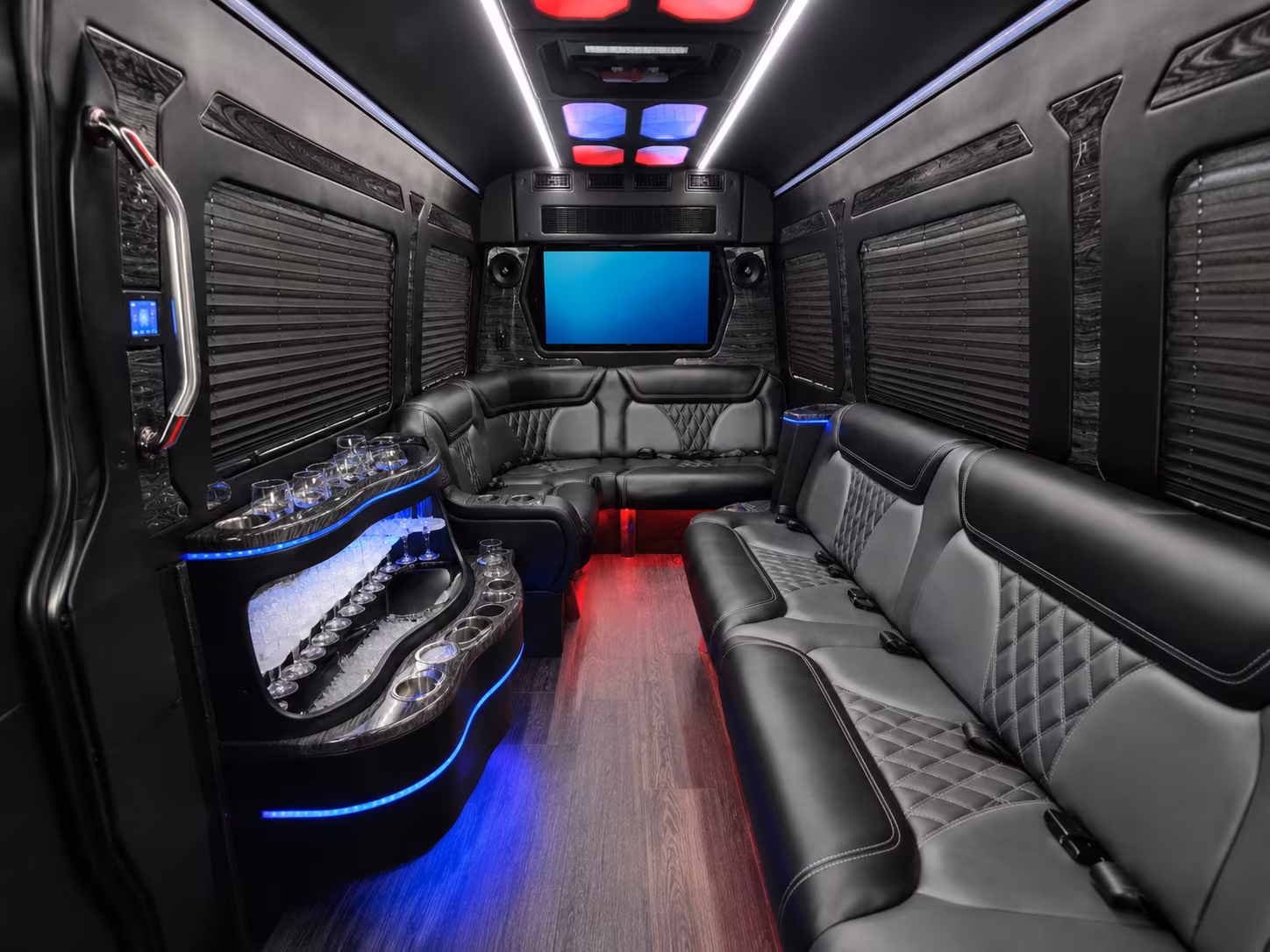 flower mound sprinter limousine interior