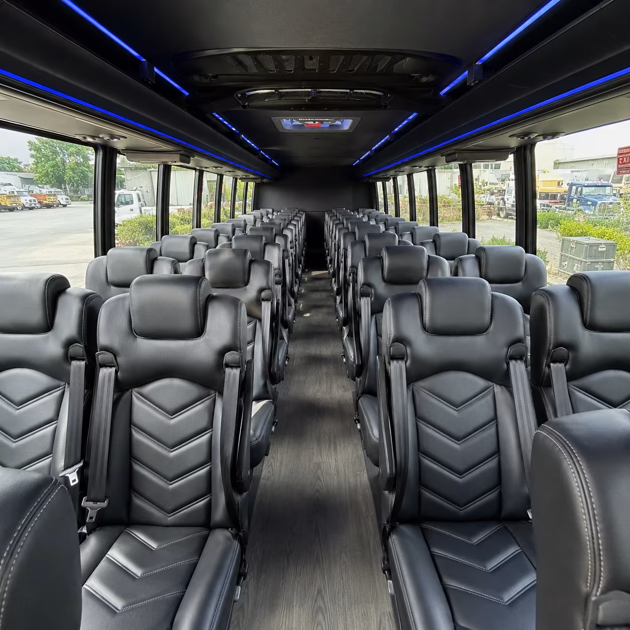 shuttle buses for wedding guests between flower mound hotels and venues